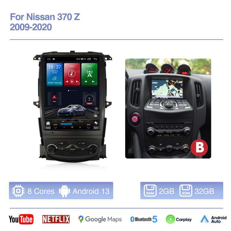 10.4inch Car Radio Multimedia Video Player For Nissan 370 Z 2009-2020 GPS Navigation Android13 Auto Carplay 4G Wifi 360Camera