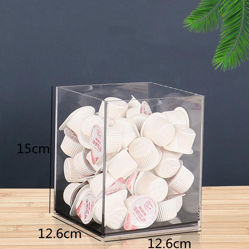 Transparent Acrylic Cup Holder Tissue Box Milk Tea Cup Storage Rack Desktop Shelf Organizer Napkin Holder Storage Holders Box