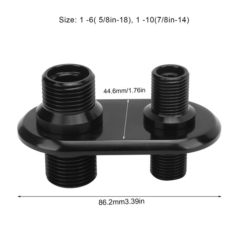 A/C Bulkhead Car 2‑Port Air Conditioner Bulkhead Connector Universal Modification Replacement for Hot Rod Firewall Bulkhead