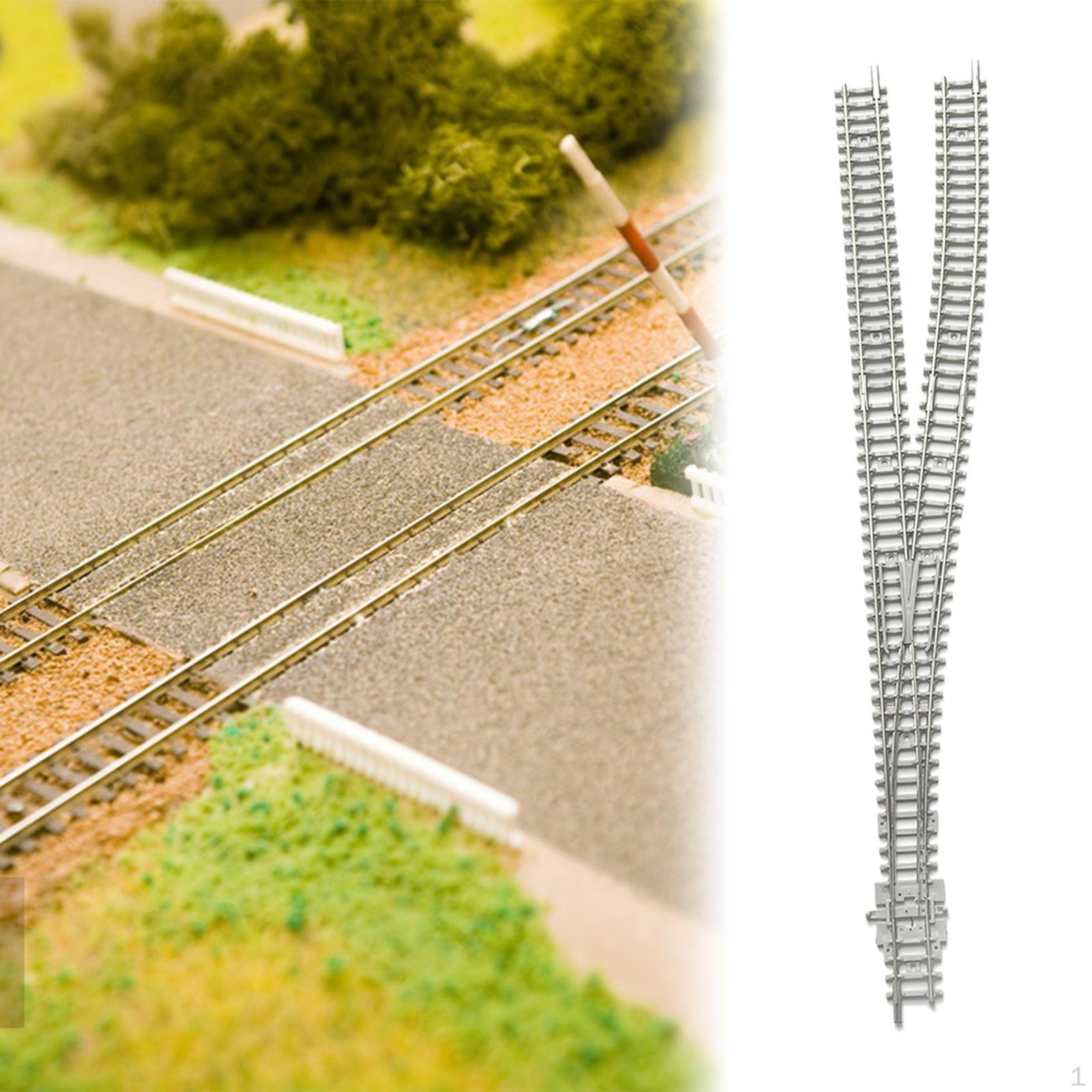 

Модель поезда N-масштаба Стрелочный перевод Стрелочный путь, Железная дорога Колея 0,9 см Реалистичный вид Рельсовая полоса, Белый Switch Right