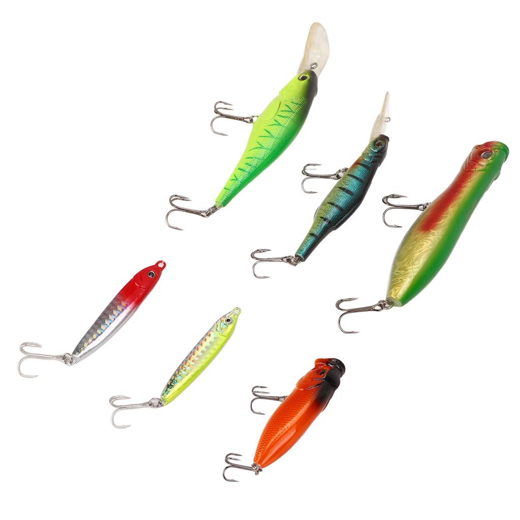 Plastic Fishing Lures Baits Kit Set Portable Fishing Tackle Set with Storage Bag for Freshwater Saltwater