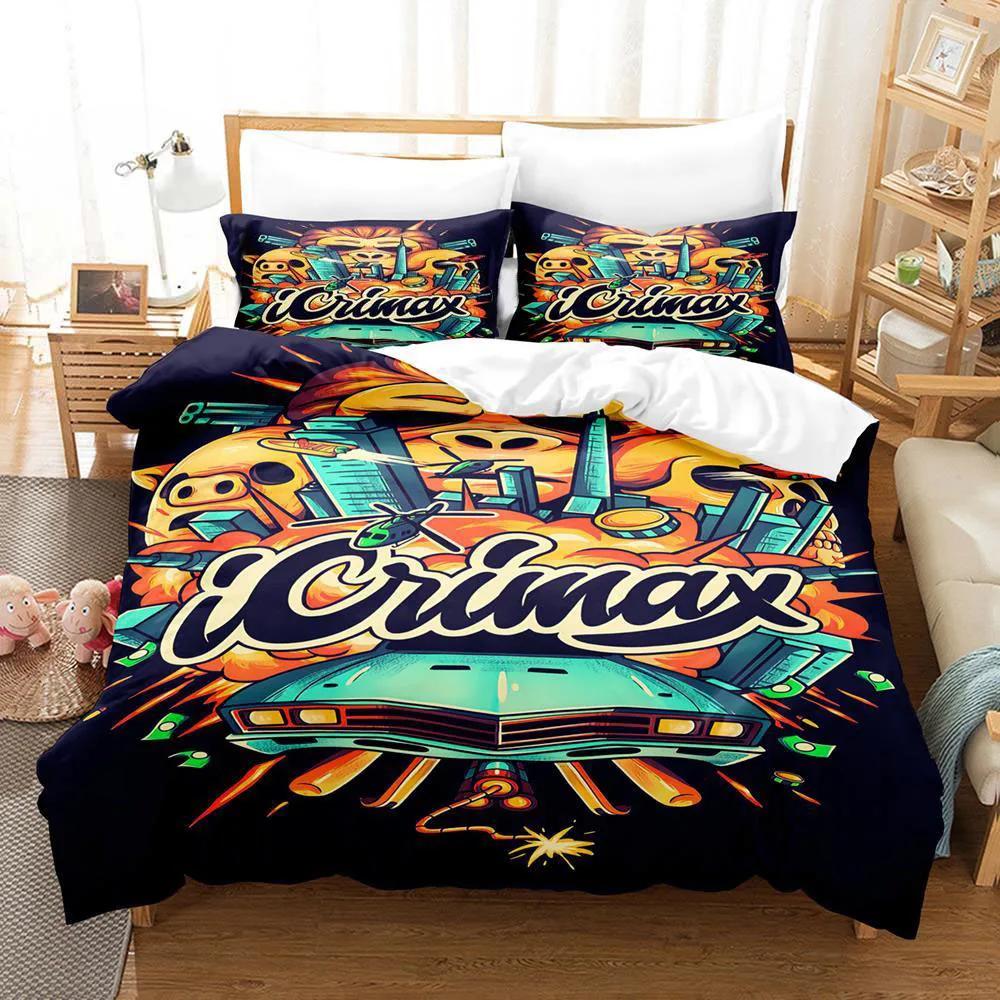 

Icrimax Single Double Bedding Set 3D Printed Bed Sheet Set for Boys Bedroom Queen King Size Twin Single Boys Adult EU single(135x200cm)