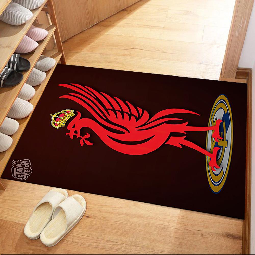 Liverpool Football Club Floor Rug Office Rug Design For Dormitory Hallway Outdoor Game Room Antislip Rug Office Home Decor