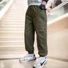 Boys' Cargo Pants - 2023 Spring/Autumn Style, Cool and Casual Long Pants for Middle & Big Kids