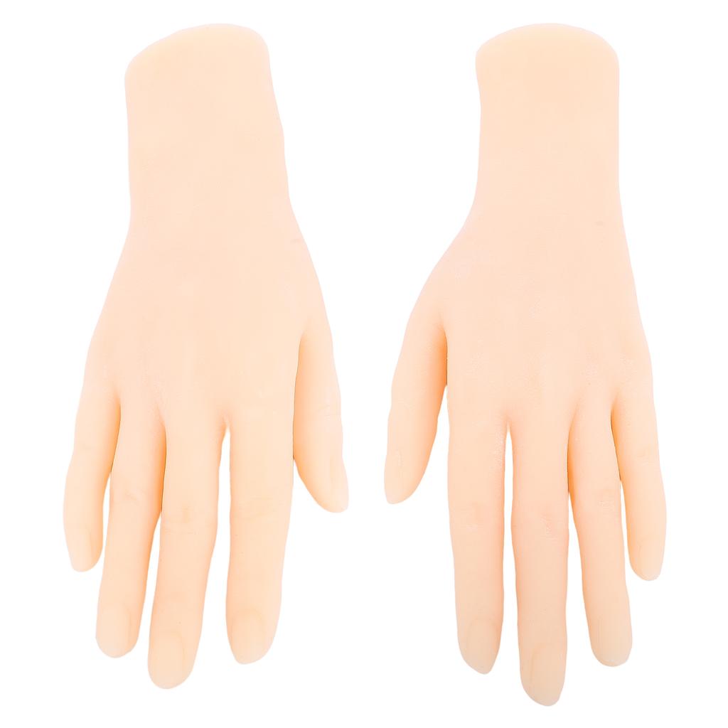 Silicone Model Hands Molding Female Mannequin Hands Pair for Manicurist Nails Practice Jewelry