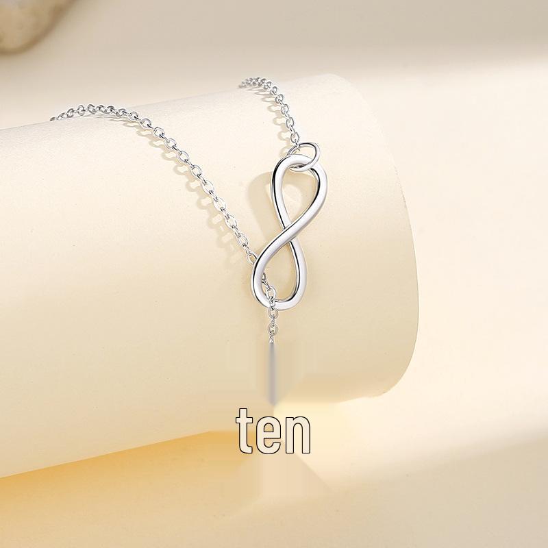 

S925 Sterling Silver Women s Cross Necklace with Unique 8-Character Design 925 Silver