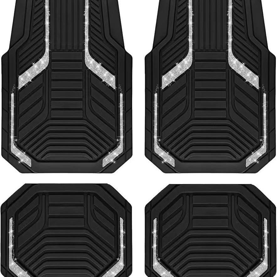 Crystal Velvet Non-Slip Car Floor Mats - Dirt & Wear-Resistant, Easy To Clean.