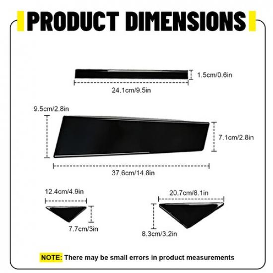 10PC Pillar Post Trim Door Window Docal Glossy Black For Mazda 3 Axela 2014-2018