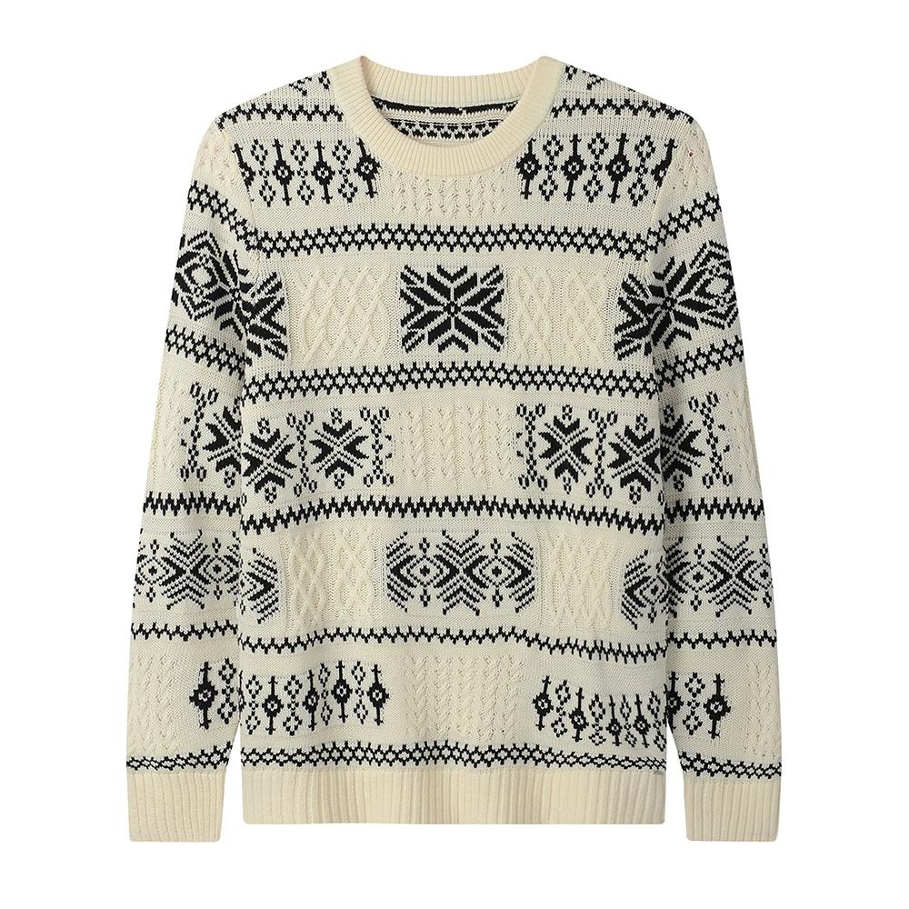 

Мужской модный теплый вязаный пуловер с длинными рукавами и бриллиантами 3XL белый