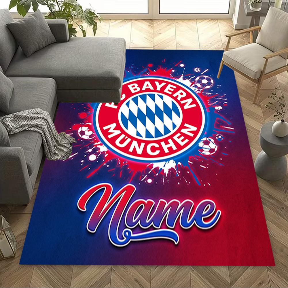 Bayern Munich Fan Gear Floor Rug Office Rug Suitable for Living Rooms Dormitory Kitchen Bedrooms Anti-slip Rug Decorate Offices Spiritual Gift