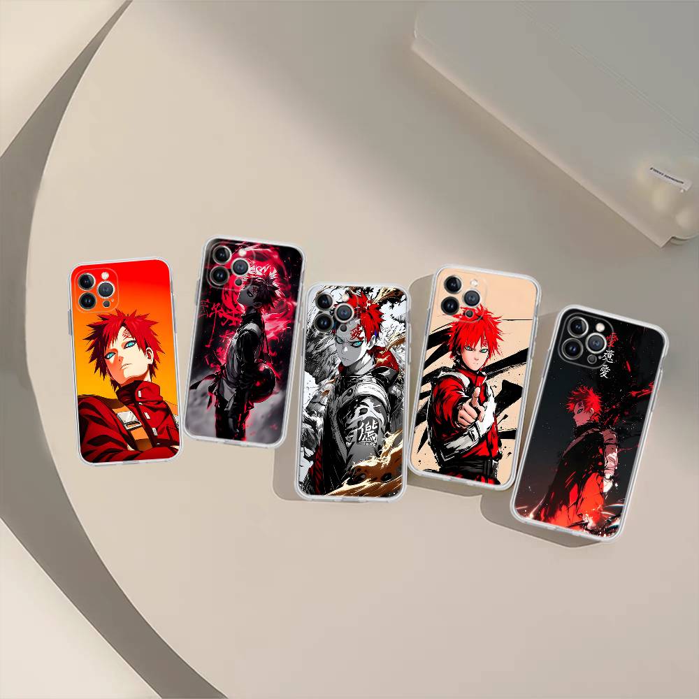 Anime Cartoon G-Gaara Phone Case For IPhone 17 16 15 Plus 14 13 Mini 12 11 Pro Max Soft Shell Cover