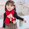 Faux Rabbit Fur Kids Winter Scarves Cross Children Neck Warmer Cute Children Neck Scarf  Outdoor