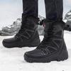 Men's Winter Waterproof High-Top Fleece-Lined Hiking Boots – Non-Slip Snow Boots for Outdoors
