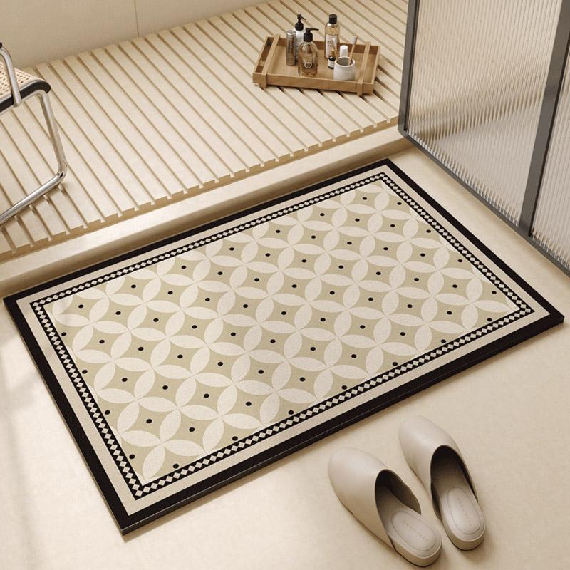 Deutsche leichte Luxus Badezimmertür stark saugfähige Matte Toilette Kieselgur Bodenmatte Toilette rutschfeste Fußmatte schnelltrocknender Teppich 40x60cm15.7x23.6in