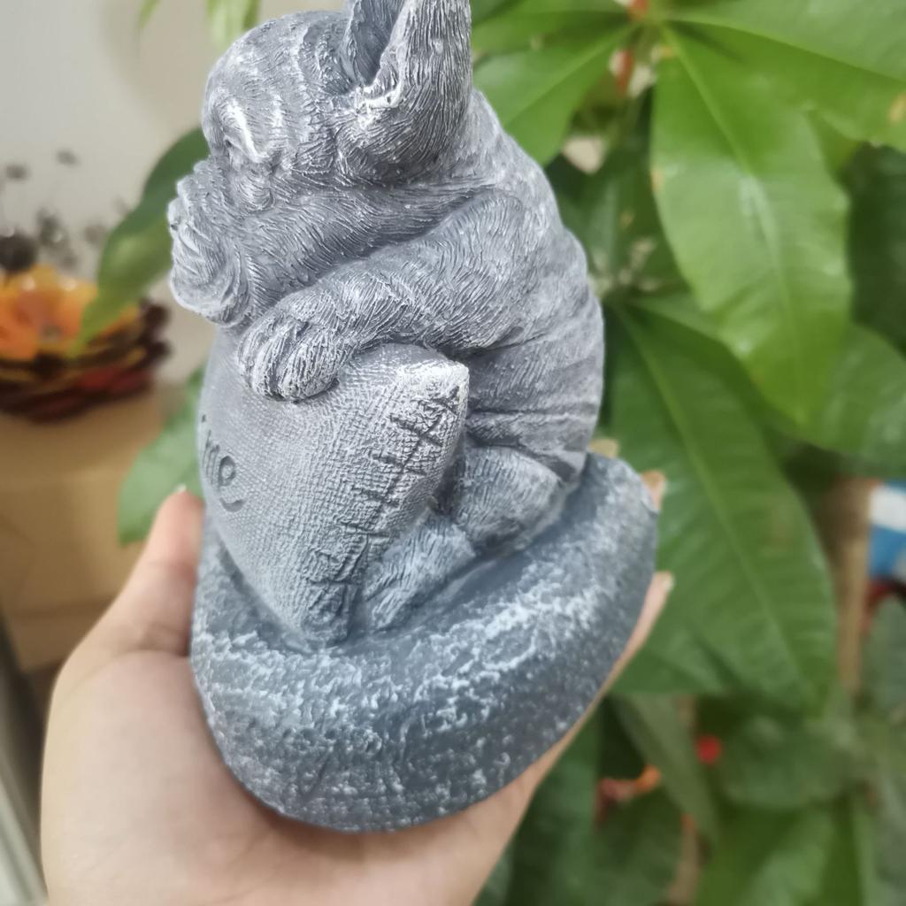Pernă Creativă pentru Câine Ornament de Grădină Câine de Pază de Bun Venit Decor pentru Curte Artizanat din Rășină pentru Casă Sculptură Decor Drăguț pentru Birou