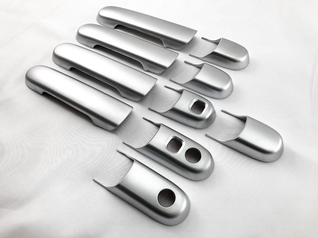 BRIGHTZ Door Handle Cover Satin Silver for Hustler Compatible with MR and 40 Models Knob, Plated, MR31S/MR41S [DHC-NOBU-501] MR31, MR41, R31, R41, 31,