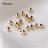 14k Gold Plated Crimp End Beads DIY Bracelet Stopper Beads Closures Lamps For Jewelry End Clip Clasps Jewelry Making Supplies