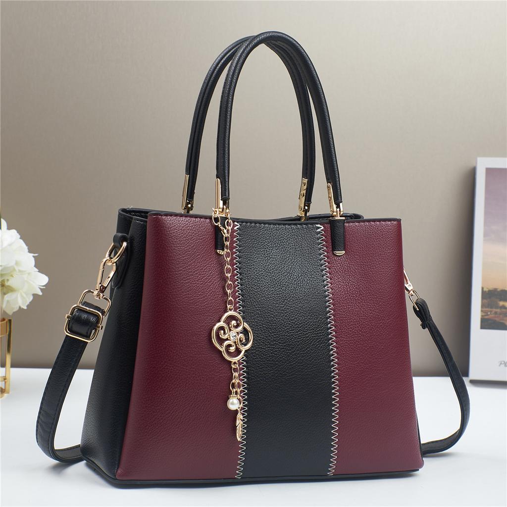 Splicing Women's Bags  New Large Capacity Women's Crossbody Bag Commuting Women's Handbag Mom Colored Single Shoulder Bag