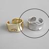 925 Silver Rings For Women Hollow Out Gold Color Temperament Personality Fashion Female Trendy Resizable Opening Rings