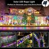 Solar LED Rope Light String Outdoor Waterproof Fairy Decoration for Garden Terrace Wedding Party Christmas Tree Lighting
