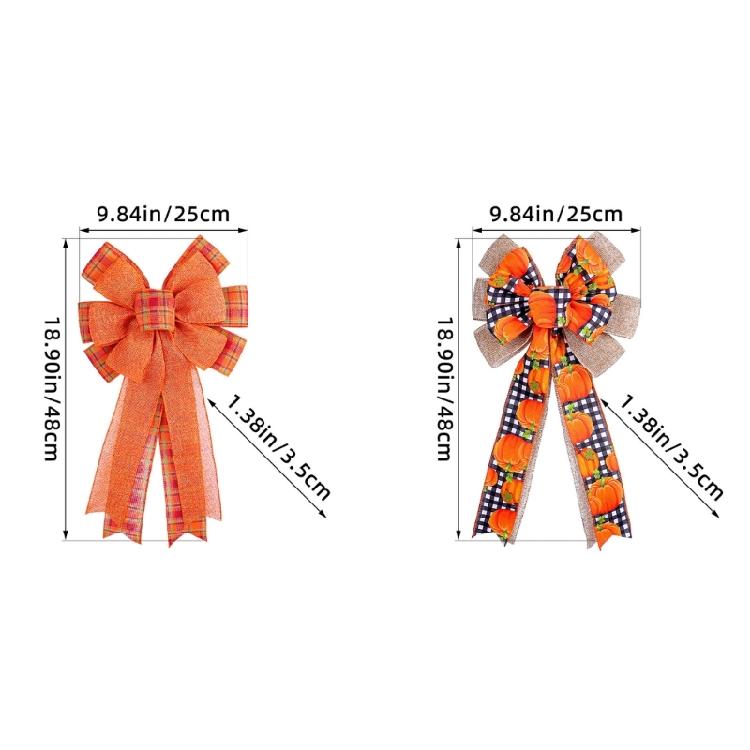 Thanksgiving Celebration Ribbon Bowknot Decorations Party Hangings Ornament