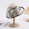 Summer lace breathable sun hat women's mesh flower pot hat sun hat fashion versatile crimped top hat