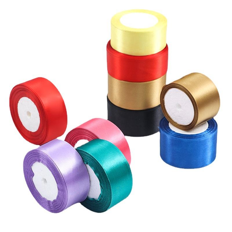 Ruban Satin Polyester Décoratif Romantique et Confortable 4cm Décoration Sac Gâteau Fleurs Décoratives Ruban de Couleur Sangle Matériel DIY Rose Accessoires Cheveux