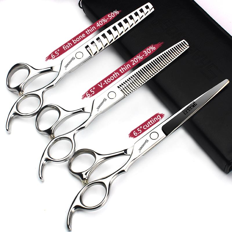 Professionelle Haarschere, spezielle flache Schere von Hair Gallery, Schere mit dünnen Zähnen, 6,5-Zoll-Haarscheren-Werkzeugset.