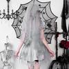 Ymgot Bride Zombie Cosplay Halloween Ghost Costume with Veil Women's (Medium)