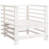 Garden Chairs 2 Pcs White Solid Pine Wood