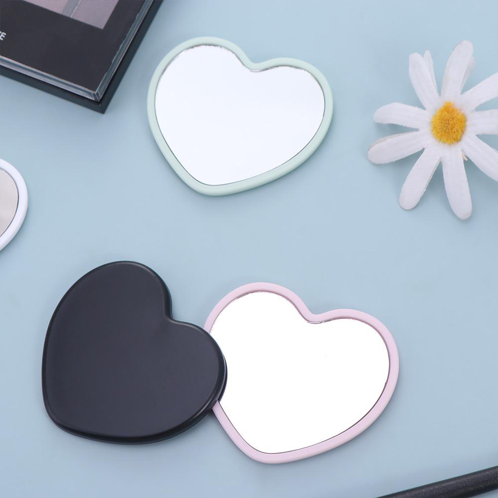 Handheld Handheld Mirror Single-sided Beauty Make-up Mirror Modern Heart-shaped Mirror  Girls