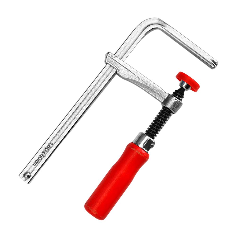 120-300mm Wood Handle Guide Rail Clamps with Screw Action Arm Portable Track Saw Rail Clamps Workbench Guide Rail Clamp
