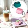 Soft Silicone Case Cover Housing for Earbud Charging Case with Hanger Point, Front Window and Daily Travel Carry Support