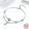 Original European and American Fashion Bracelet for Women Sweetheart S925 Pink Zircon Silver Bracelet