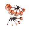 Rose Gold Stainless Steel Heavy Duty Baking Tool Sugar Scoop Measuring Cups Measuring Spoons Set