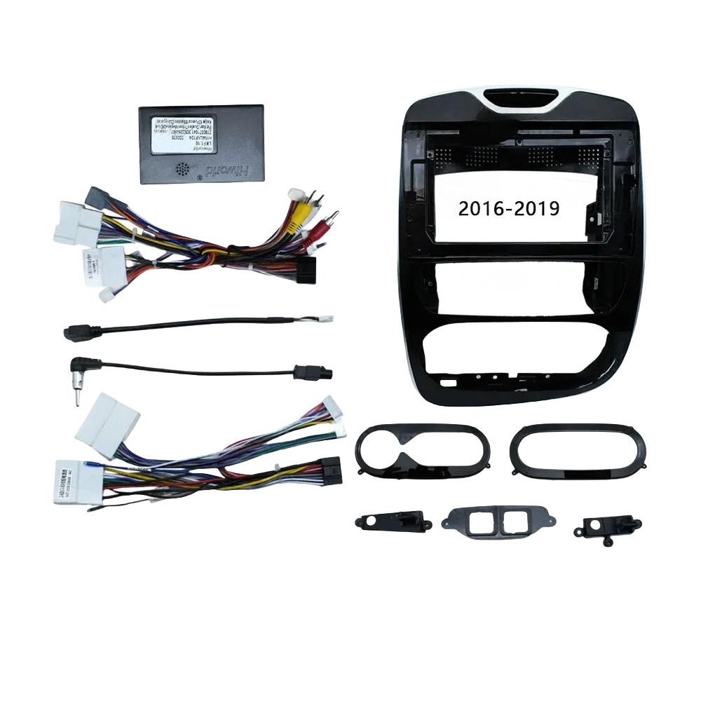 For Renault Clio BH98 KH98 2012–2019 10 Inch Car Radio Fascia Frame Kit Dashboard Panel with Wiring Harness 2DIN