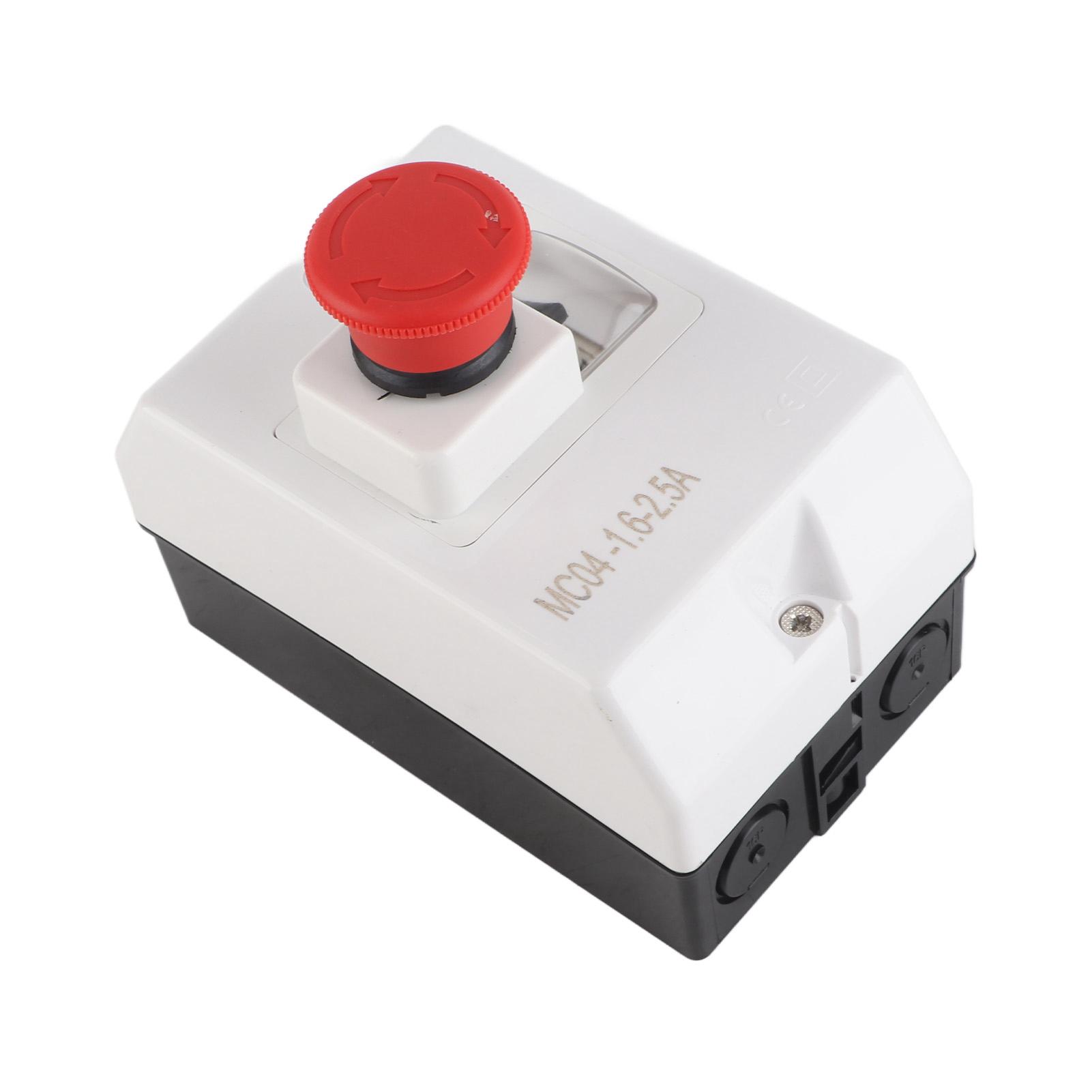 

Автоматичний вимикач захисту двигуна 1.62.5A IP55 Захист двигуна з кнопкою аварійної зупинки 230 240В 400