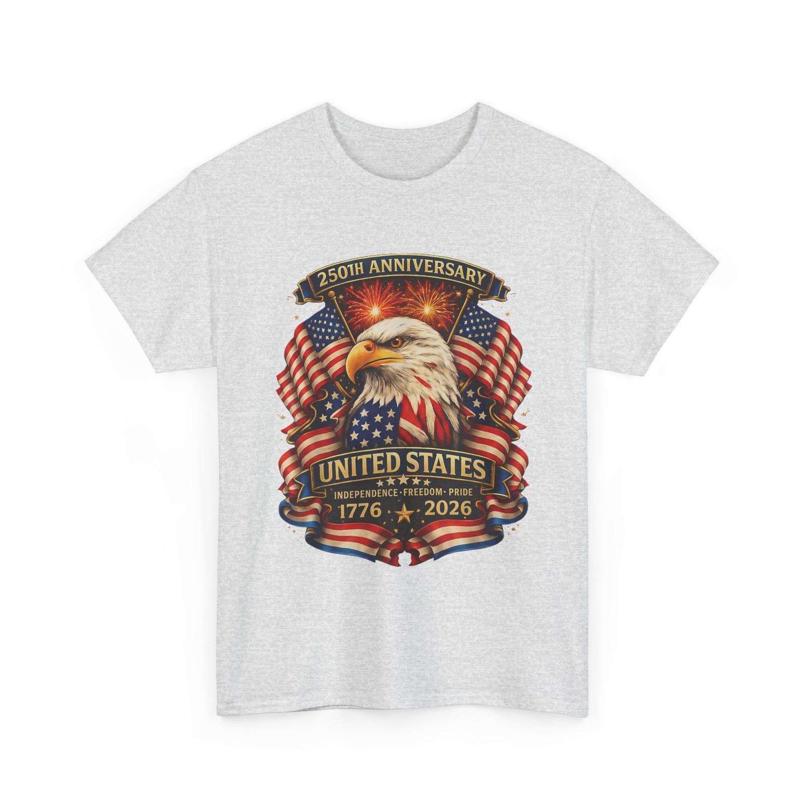 250th Anniversary Shirt, USA Flag Independence 1776 2026 Patriotic Eagle Shirt XXL