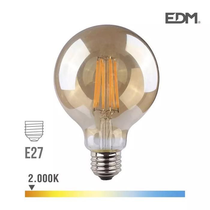LED žárovka E27 8W Globe G95 é