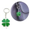 Creative Four Leaf Clovers Keychain Craft of Sturdy Alloy Materials Convenient for Students and Trendy Adults Daily Use