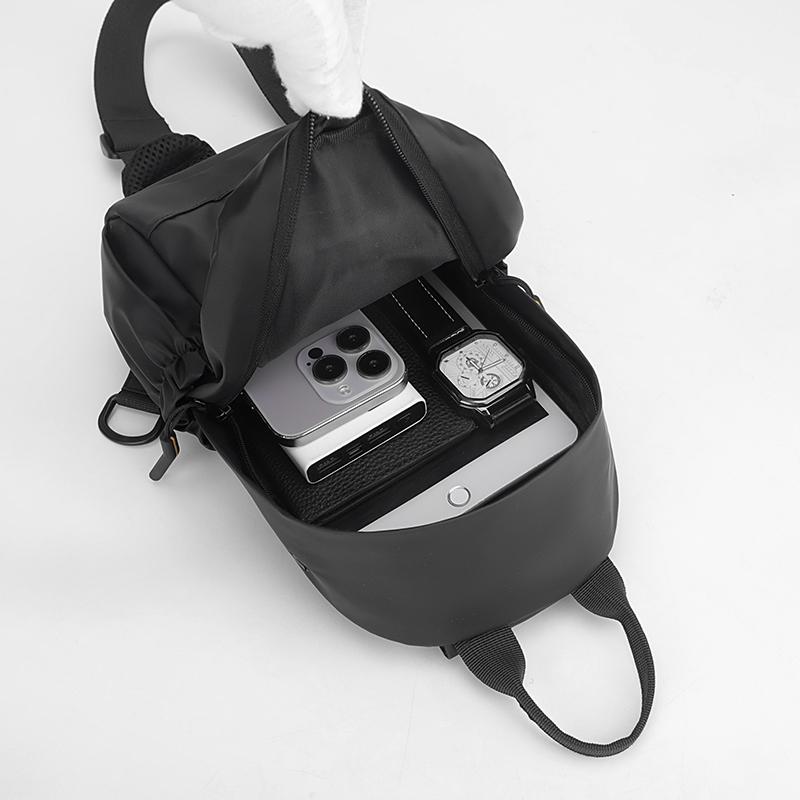 Men's Fashion Chest Bag - Solid Color Nylon Crossbody Sling for Outdoor & Casual Wear (Lightweight & Durable Shoulder Bag)