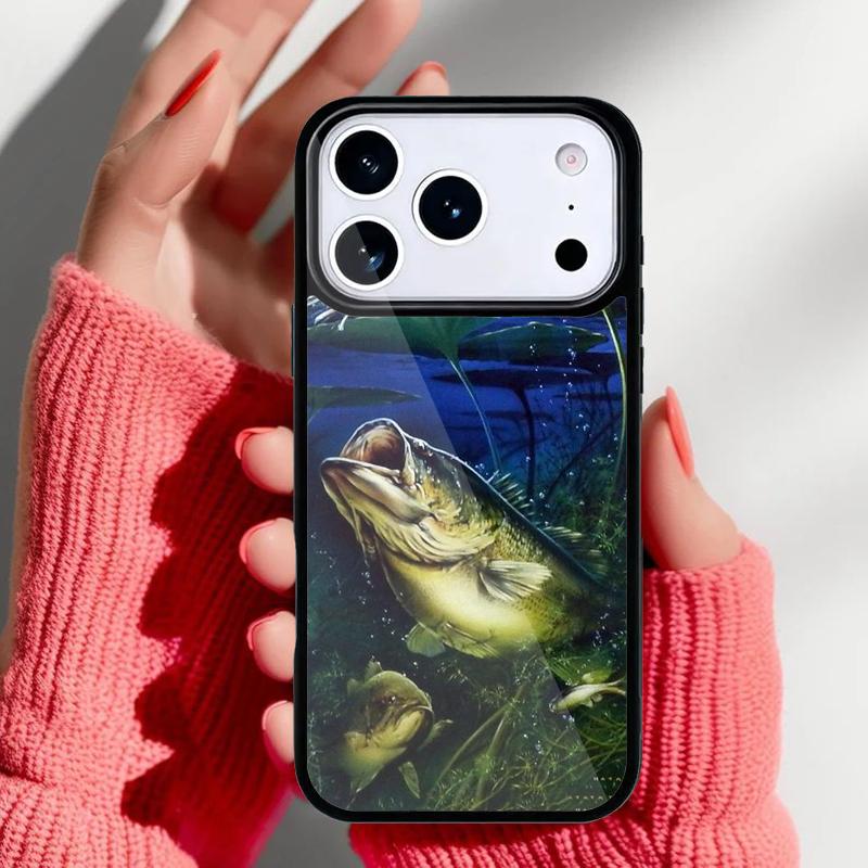 

Чехол для телефона Рыбак на озере для ловли басса для iPhone 17 16 15 14 13 Pro Max Задняя крышка для 12 11 Pro Coque iPhone 12