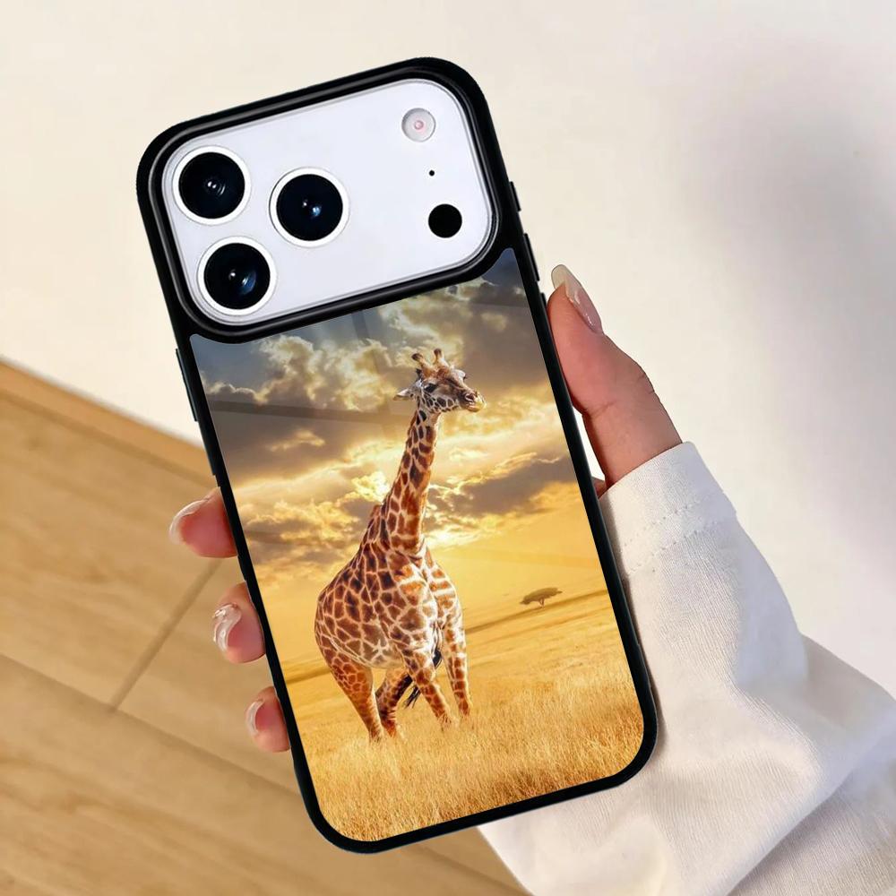 Giraffe Anime Cute Mobile Phone Case for IPhone 17 AIR 16pro Max 15 14 13 12 11 Bumper Cover