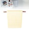 Slim Laundry Basket Foldable Space Saving Sturdy PP Plastic Narrow Clothes Hamper for Bathroom Corner Crm White