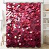 Sequins Shower Curtain Pink Bathroom Decoration Waterproof Decorations for Bathtub, Spa or Pool Area Red White Shimmering Patter