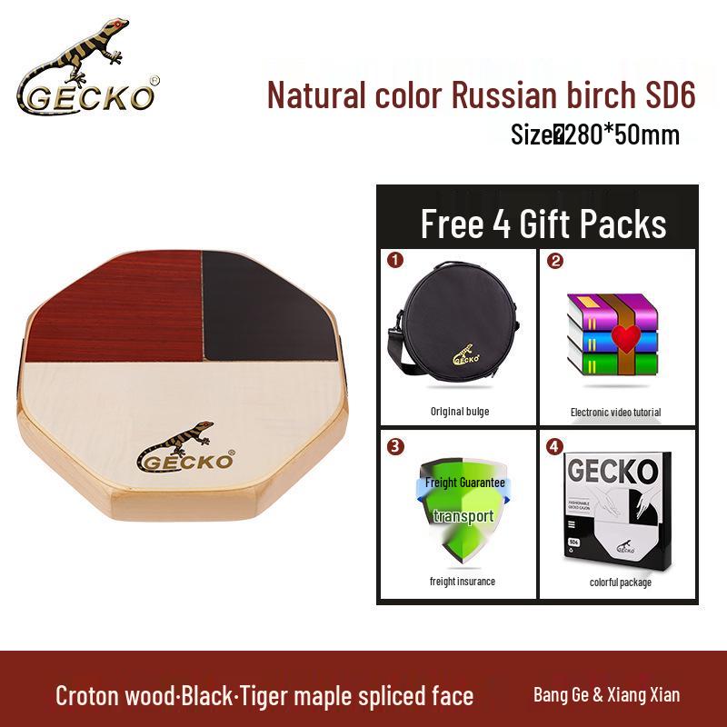 GECKO Travel Octagonal Cajon: Portable Dual Sound Hand Drum
