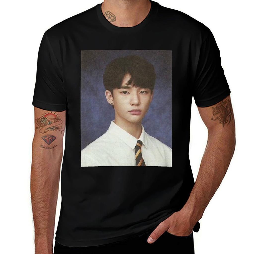 Hyunjin Mixtape Tshirt Casual Basic Short Sleeve Tshirt