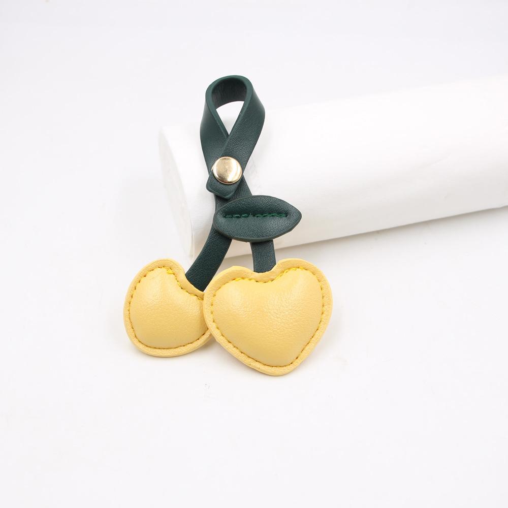 Countryside Style Cherry Leather Bag High-end Pendant Cherry Retro Versatile Bag Keychain Pendant