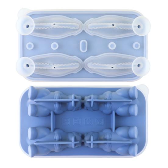 Ice Cube Mold 3D Dinosaur Shape Ice Cube Tray with Lid Whiskey Cocktails