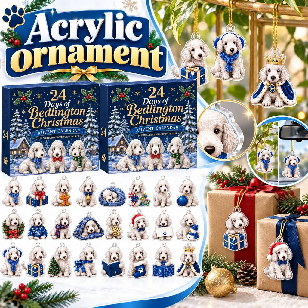 -Day Bedlington Christmas Advent Calendar Acrylic